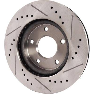 New Cross-Drilled And Slotted Brake Disc Compatible With Dodge Mitsubishi Lancer De 4 Cyl 2.0L thumbnail 10