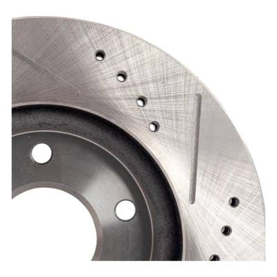 New Cross-Drilled And Slotted Brake Disc Compatible With Dodge Mitsubishi Caliber Sxt 4 Cyl 1.8L thumbnail 14
