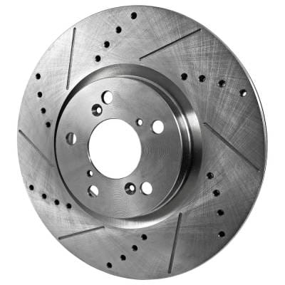 New Cross-Drilled Brake Disc Compatible With Acura Honda Pilot Ex-L 6 Cyl 3.5L Pilot Touring 6 Cyl thumbnail 2