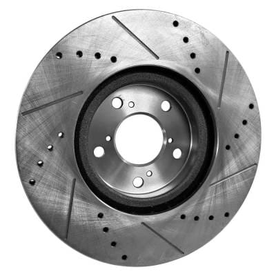 New Cross-Drilled Brake Disc Compatible With Acura Honda Pilot Ex-L 6 Cyl 3.5L Pilot Touring 6 Cyl thumbnail 8