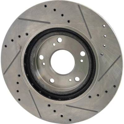 New Cross-Drilled Brake Disc Compatible With Acura Honda Civic Si 4 Cyl 2.0L Cr-V Lx 4 Cyl 2.4L Ilx thumbnail 4