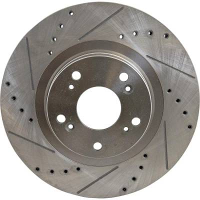 New Cross-Drilled Brake Disc Compatible With Acura Honda Civic Si 4 Cyl 2.0L Cr-V Lx 4 Cyl 2.4L Ilx thumbnail 6