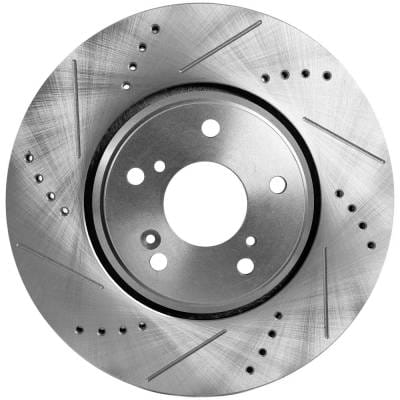 New Cross-Drilled Brake Disc Compatible With Acura Honda Accord Sport Special Edition 4 Cyl 2.4L thumbnail 2