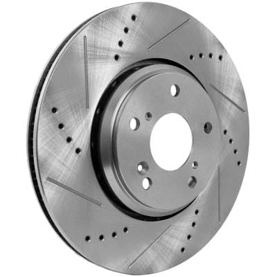 New Cross-Drilled Brake Disc Compatible With Acura Honda Civic Si 4 Cyl 1.5L Accord Se 4 Cyl 2.4L thumbnail 4
