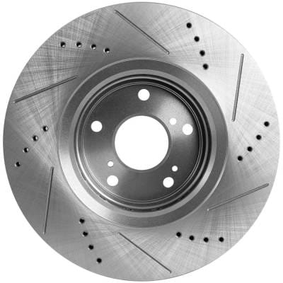 New Cross-Drilled Brake Disc Compatible With Acura Honda Civic Si 4 Cyl 1.5L Accord Se 4 Cyl 2.4L thumbnail 8