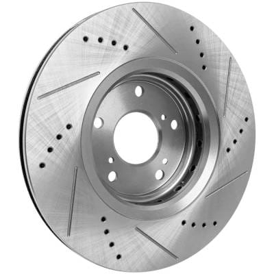 New Cross-Drilled Brake Disc Compatible With Acura Honda Civic Si 4 Cyl 1.5L Accord Se 4 Cyl 2.4L thumbnail 10