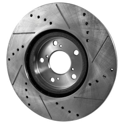 New Cross-Drilled Brake Disc Compatible With Acura Honda Pilot Ex-L 6 Cyl 3.5L Pilot Ex 6 Cyl 3.5L thumbnail 6