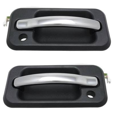 Front Driver And Passenger Side Exterior Door Handle Compatible With 2003-2009 Hummer H2 Chrome thumbnail 2