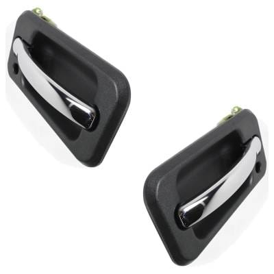 Front Driver And Passenger Side Exterior Door Handle Compatible With 2003-2009 Hummer H2 Chrome thumbnail 4