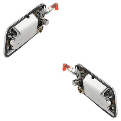 Front Driver And Passenger Side Exterior Door Handle Compatible With 2003-2009 Hummer H2 Chrome With thumbnail 8
