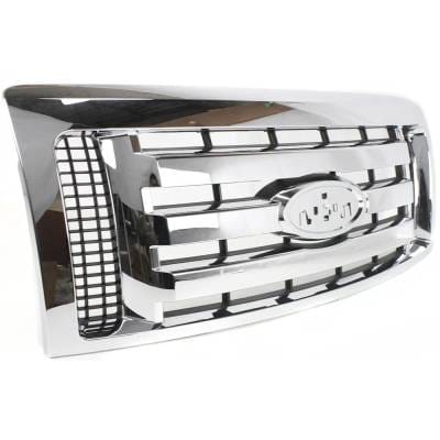 New Chrome Shell Grille Assembly Compatible With Ford F-150 Xlt 6 Cyl 3.7L F-150 Xlt 8 Cyl 5.0L thumbnail 6
