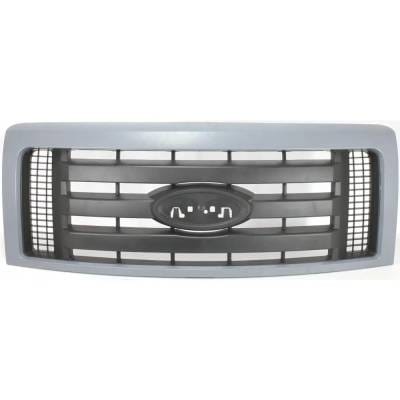 New Gray Shell Grille Assembly Compatible With Ford F-150 Stx 6 Cyl 3.7L F-150 Fx4 8 Cyl 5.4L F-150 thumbnail 2