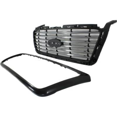 New Black Shell Grille Assembly Compatible With Ford F-150 Harley-Davidson Edition 8 Cyl 5.4L thumbnail 4