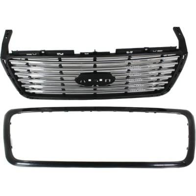 New Black Shell Grille Assembly Compatible With Ford F-150 Harley-Davidson Edition 8 Cyl 5.4L thumbnail 8