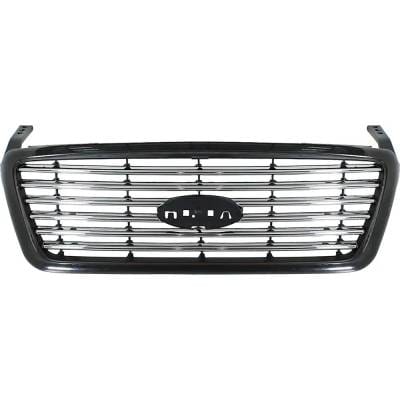 Black Shell Grille Assembly Compatible With Ford F-150 Harley-Davidson Edition 8 Cyl 5.4L 2006-2008 thumbnail 2
