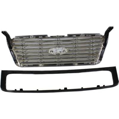 Black Shell Grille Assembly Compatible With Ford F-150 Harley-Davidson Edition 8 Cyl 5.4L 2006-2008 thumbnail 10