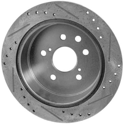 New Cross-Drilled Brake Disc Compatible With Lexus Is250 F Sport 6 Cyl 2.5L Is250 Base 6 Cyl 2.5L thumbnail 4