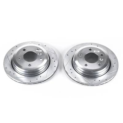 Cross-Drilled Brake Disc Compatible With Bmw 325Xi Base 6 Cyl 2.5L 2001-2005 By P15ebr826xpr thumbnail 2