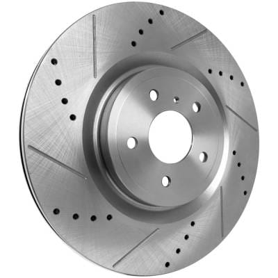New Cross-Drilled And Slotted Brake Disc Compatible With Infiniti Nissan 370Z Sport Tech 6 Cyl 3.7L thumbnail 4