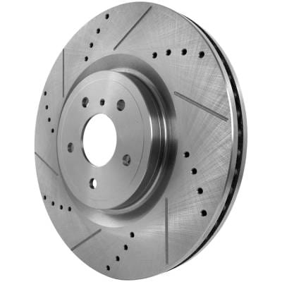 New Cross-Drilled And Slotted Brake Disc Compatible With Infiniti Nissan 370Z Sport Tech 6 Cyl 3.7L thumbnail 6