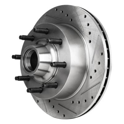 New Cross-Drilled Brake Disc Compatible With Ford E-350 Econoline Club Wagon Xlt Hd 8 Cyl 7.3L E-350 thumbnail 12