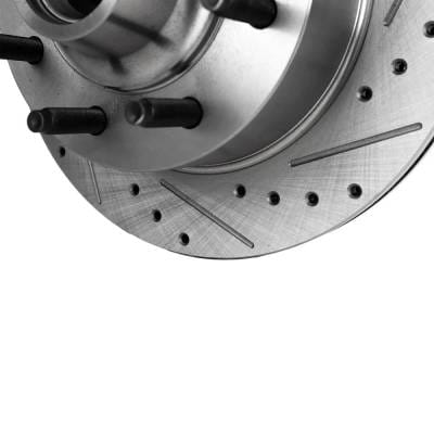 New Cross-Drilled Brake Disc Compatible With Ford E-350 Econoline Club Wagon Xlt Hd 8 Cyl 7.3L E-350 thumbnail 14