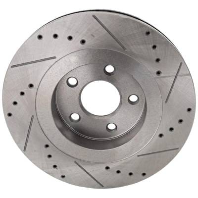 New Cross-Drilled Brake Disc Compatible With Ford Mercury Taurus X Eddie Bauer 6 Cyl 3.5L Freestyle thumbnail 8