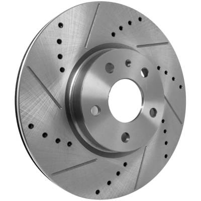 New Cross-Drilled Brake Disc Compatible With Ford Lincoln Fusion Se 4 Cyl 1.5L Fusion Platinum thumbnail 4