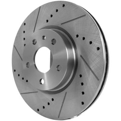 New Cross-Drilled Brake Disc Compatible With Ford Lincoln Fusion Se 4 Cyl 1.5L Fusion Platinum thumbnail 6