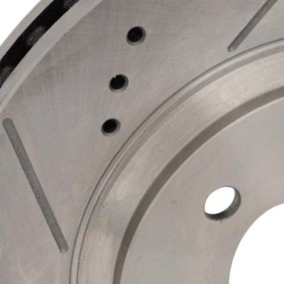 New Cross-Drilled Brake Disc Compatible With Ford Mustang Gt 8 Cyl 4.6L Mustang Bullitt 8 Cyl 4.6L thumbnail 8