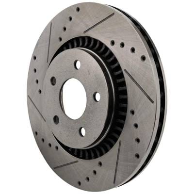 New Cross-Drilled Brake Disc Compatible With Ford Mercury Freestyle Se 6 Cyl 3.0L Taurus X Sel 6 Cyl thumbnail 4