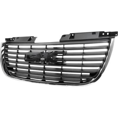 New Chrome Shell Grille Assembly Compatible With Gmc Yukon Xl 1500 Slt 8 Cyl 5.3L Yukon Sle 8 Cyl thumbnail 2