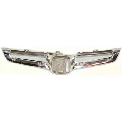 New Chrome Grille Assembly Compatible With Honda Accord Lx 4 Cyl 2.4L Accord Ex 6 Cyl 3.0L Accord thumbnail 8