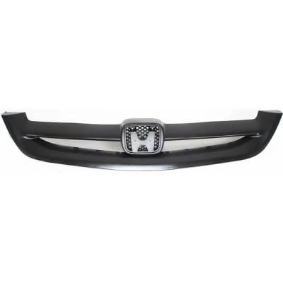 New Black Grille Assembly Compatible With Honda Civic Ex 4 Cyl 1.7L Civic Si 4 Cyl 1.7L Civic Lx 4 thumbnail 2