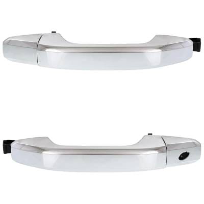 Front Driver And Passenger Side Exterior Door Handle Compatible With 2014-2022 Chevrolet Silverado
