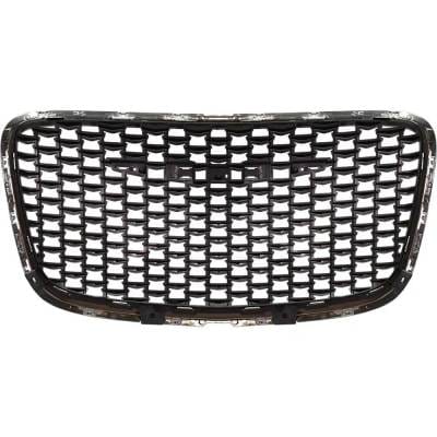 New Black Grille Assembly Compatible With Chrysler 300 Limited 6 Cyl 3.6L 300 C 8 Cyl 6.4L 300 S 8 thumbnail 10