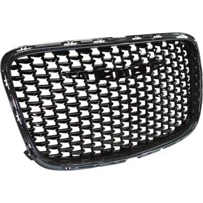 New Black Grille Assembly Compatible With Chrysler 300 C 6 Cyl 3.6L 300 C Platinum 6 Cyl 3.6L 300 S thumbnail 4