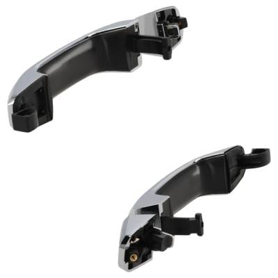 Front Left And Right Exterior Door Handle Compatible With 2014-2022 Chevrolet Silverado Chrome thumbnail 4