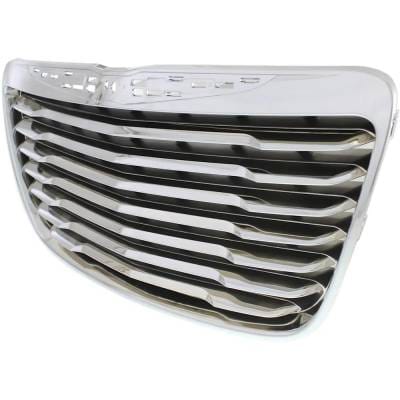 New Chrome Shell Grille Assembly Compatible With Chrysler 300 Srt8 8 Cyl 6.4L 300 Srt8 Core 8 Cyl thumbnail 4