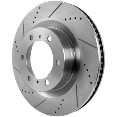 New Cross-Drilled And Slotted Brake Disc Compatible With Lexus Toyota 4Runner Sr5 6 Cyl 4.0L 4Runner thumbnail 6