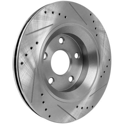 New Cross-Drilled And Slotted Brake Disc Compatible With Jeep Wrangler Jk Unlimited Sport S 6 Cyl thumbnail 10