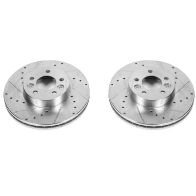 New Cross-Drilled Brake Disc Compatible With Ford Lincoln Mercury Crown Victoria S 8 Cyl 4.6L Crown thumbnail 4