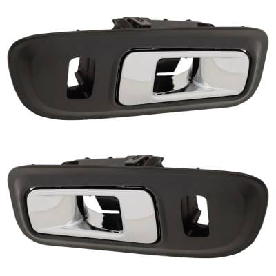 Front Left And Right Interior Door Handle Compatible With 2013-2019 Ford Taurus Chrome Lever With thumbnail 2