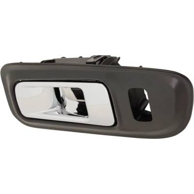 Front Driver Side Interior Door Handle Compatible With 2013-2019 Ford Taurus Chrome Lever With Black thumbnail 6