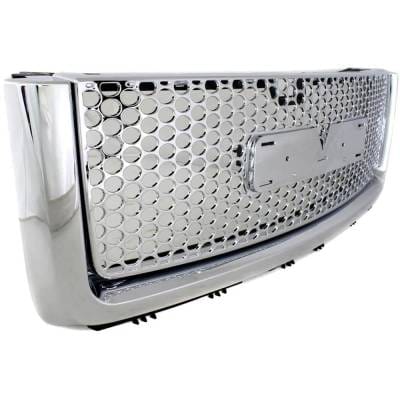 New Chrome Insert Grille Assembly Compatible With Gmc Sierra 1500 Denali 8 Cyl 6.2L 2007-2013 thumbnail 6
