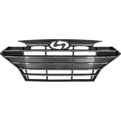 New Black Shell Grille Assembly Compatible With Hyundai Elantra Preferred 4 Cyl 2.0L Elantra Eco 4 thumbnail 4