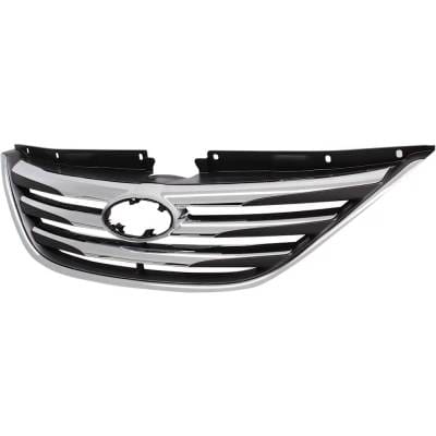 New Chrome Grille Assembly Compatible With Hyundai Sonata Se 4 Cyl 2.0L Sonata Se 4 Cyl 2.4L Sonata thumbnail 6