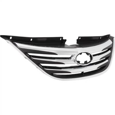 New Chrome Grille Assembly Compatible With Hyundai Sonata Limited 4 Cyl 2.0L Sonata Gls 4 Cyl 2.4L thumbnail 4