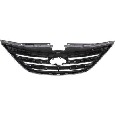 New Chrome Grille Assembly Compatible With Hyundai Sonata Limited 4 Cyl 2.0L Sonata Gls 4 Cyl 2.4L thumbnail 10