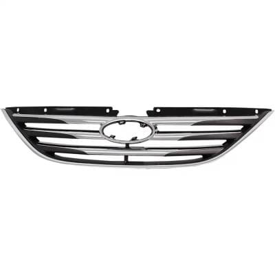 New Chrome Grille Assembly Compatible With Hyundai Sonata Limited 4 Cyl 2.4L Sonata Se 4 Cyl 2.0L thumbnail 2